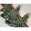 Kép 2/2 - Fenyőfa formájú lapos formagyertya - sötétzöld csillogó
