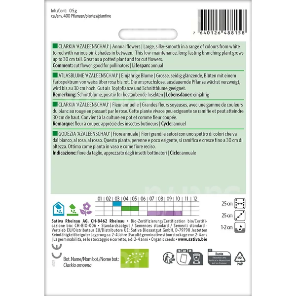 Clarkia 'Azaleenschau' - Annual flowers