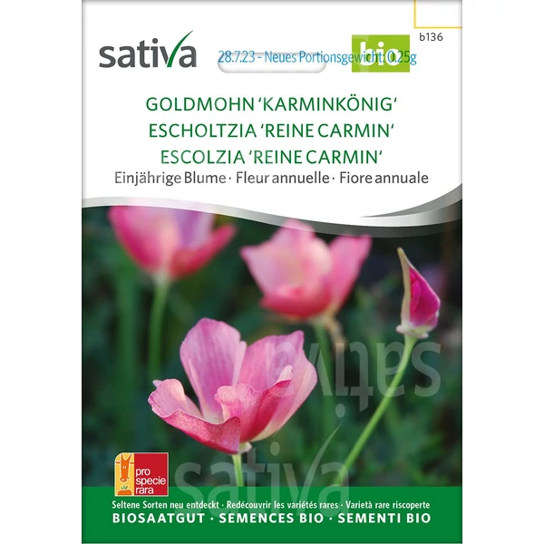 Kaliforniai mák rózsaszín  - Eschscholzia californica Poppy Karminkönig