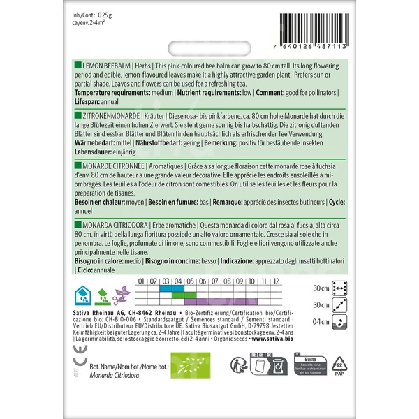 Citromillatú méhbalzsam Gyógynövény - Monarda Citriodora Gyógynövény