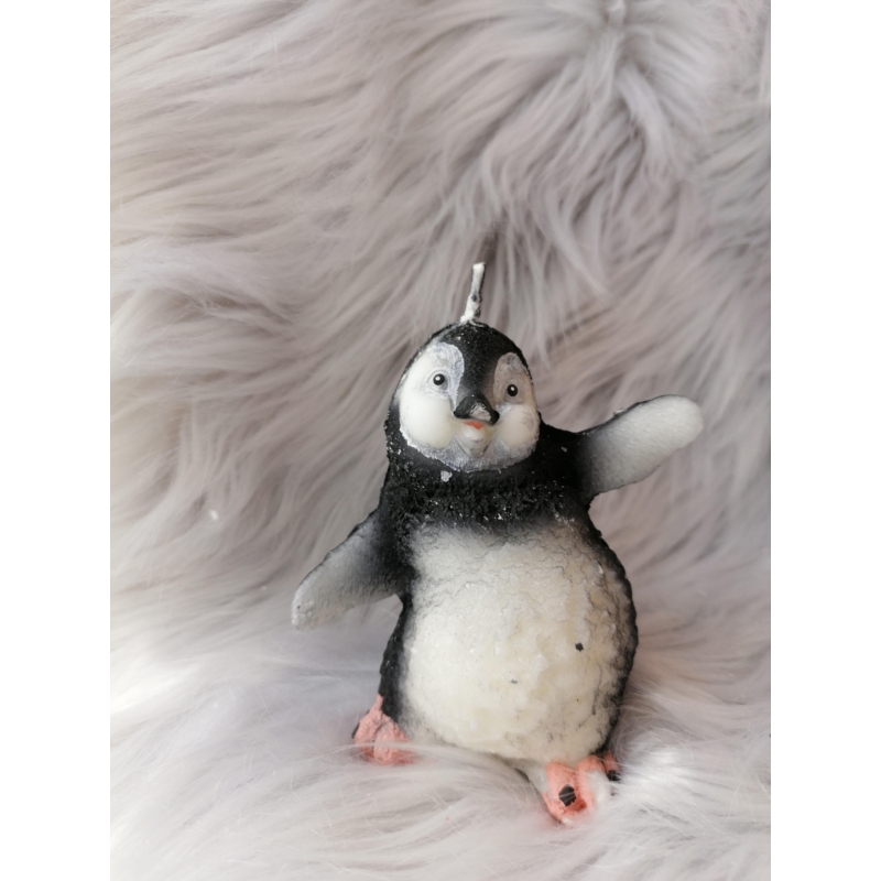 Pingvin figurás gyertya
